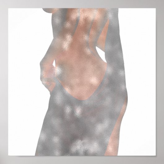 Studie van het vrouwelijk lichaam Roze Roy Gray De Poster (Voorkant)