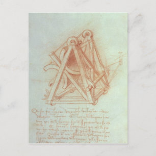 Studie van het Wooden-kader met Casting Briefkaart