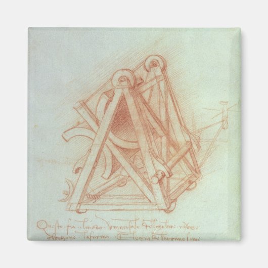 Studie van het Wooden-kader met Casting Magneet (Voorkant)