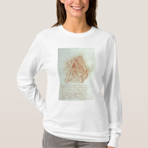 Studie van het Wooden-kader met Casting T-shirt