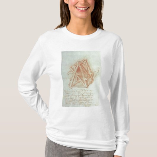 Studie van het Wooden-kader met Casting T-shirt (Voorkant)
