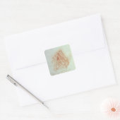 Studie van het Wooden-kader met Casting Vierkante Sticker (Envelop)