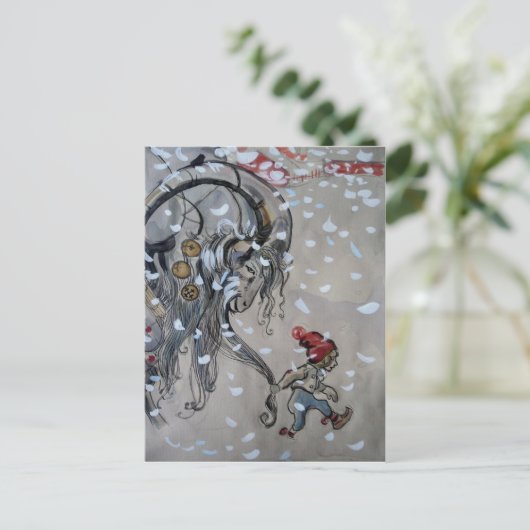 Studie van Julbacken (Yule Goat) van 1911 Briefkaart (Staand voorkant)