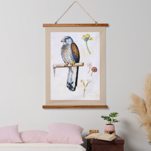 Studie van Lesser Kestrel en Bloem, Arcimboldo Hangend Wandkleed (Slaapkamer)