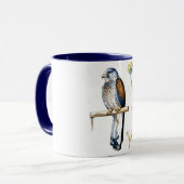 Studie van Lesser Kestrel en Bloem, Arcimboldo Mok (Voorkant links)