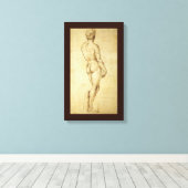 Studie van Michelangelo's David-beeld door Raphael Canvas Afdruk (Insitu (Houten vloer))