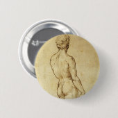 Studie van Michelangelo's David-beeld door Raphael Ronde Button 5,7 Cm (Voorkant /achterkant)