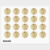 Studie van Michelangelo's David-beeld door Raphael Ronde Sticker (Vel)
