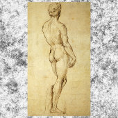 Studie van Michelangelo's David-beeldhouwwerk door Poster