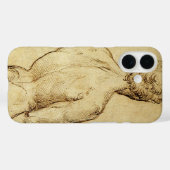 Studie van Michelangelo's David-standbeeld door Ra Case-Mate iPhone Case (Achterkant (horizontaal))