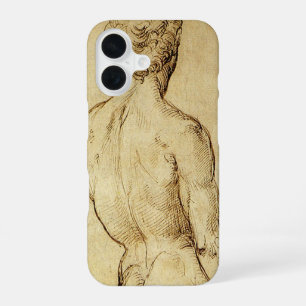 Studie van Michelangelo's David-standbeeld door Ra iPhone 16 Hoesje