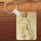 Studie van Michelangelo's David-standbeeld door Ra Sleutelhanger (Voorkant)