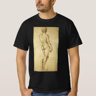 Studie van Michelangelo's David-standbeeld door Ra T-shirt