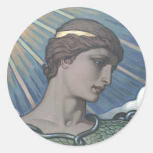 Studie van Minerva Ronde Sticker