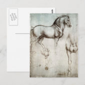 Studie van paarden - Leonardo da Vinci Briefkaart (Voorkant / Achterkant)