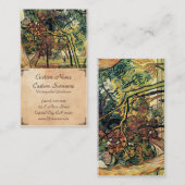 Studie van Pine Trees Vincent van Gogh Visitekaartje (Voorkant / Achterkant)