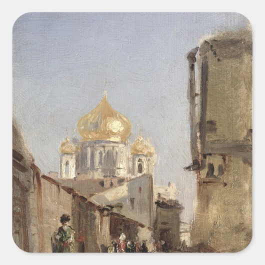Studie van Tobolsk, 1842 Vierkante Sticker (Voorkant)