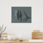 Studie van twee feet door Albrecht Durer Poster (Keuken)