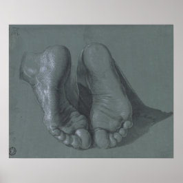 Studie van twee feet door Albrecht Durer Poster
