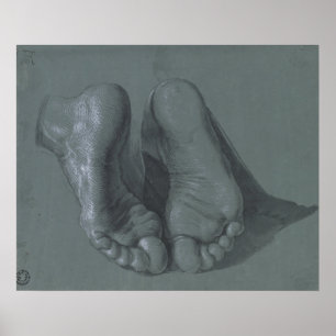 Studie van twee feet door Albrecht Durer Poster