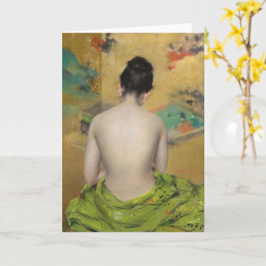 Studie van vlees en goud | William Merritt Chase Kaart (Gele Bloem)