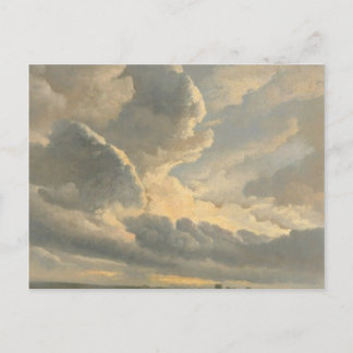 Studie van Wolken met een Zonsondergang dichtbij Briefkaart