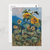 Studie van zonnebloemen | Marie Egner Briefkaart (Voorkant / Achterkant)