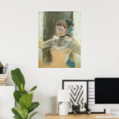 Studie voor Buste van een danseres van Edgar Degas Poster (Thuiskantoor)