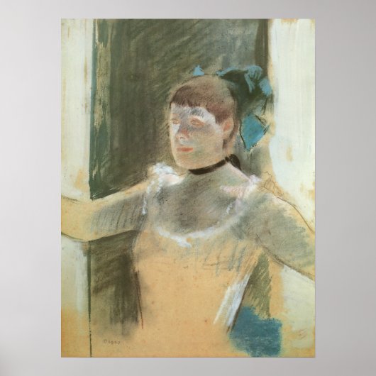 Studie voor Buste van een danseres van Edgar Degas Poster (Voorkant)