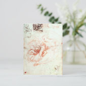 Studie voor de Alba Madonna, c.1508-09 Briefkaart (Staand voorkant)