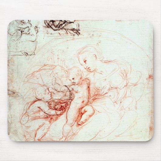 Studie voor de Alba Madonna, c.1508-09 Muismat (Voorkant)