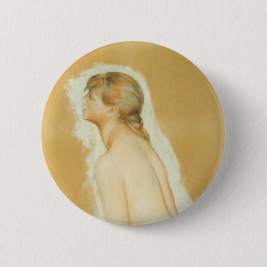 Studie voor 'De Grote Baadsters' van Pierre Renoir Ronde Button 5,7 Cm (Voorkant)