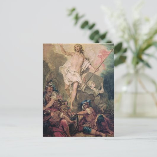 Studie voor de herrijzenis voor een schilderij briefkaart (Staand voorkant)