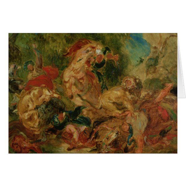 Studie voor de Lion Hunt, 1854 (Voorkant Horizontaal)