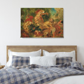 Studie voor de Lion Hunt, 1854 Canvas Afdruk (Insitu (Slaapkamer))