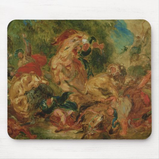 Studie voor de Lion Hunt, 1854 Muismat (Voorkant)
