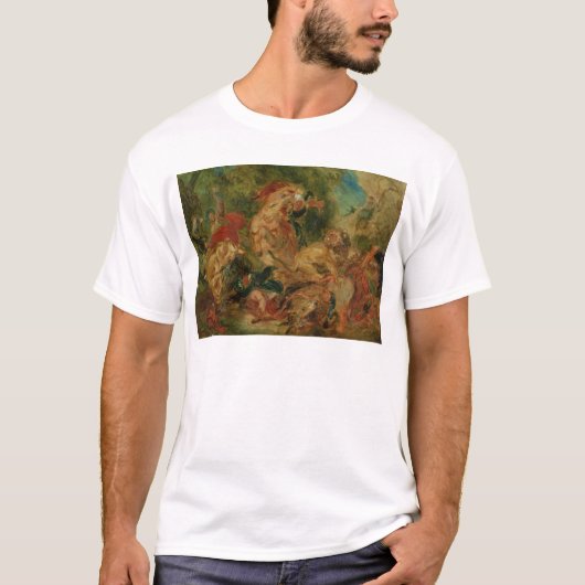 Studie voor de Lion Hunt, 1854 T-shirt (Voorkant)