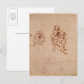 Studie voor de Maagd en het Kind, c.1478-1480 Briefkaart (Voorkant / Achterkant)