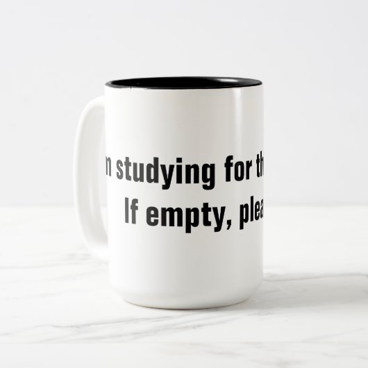 Studie voor de Mok van het CPA Examen (Voorkant links)