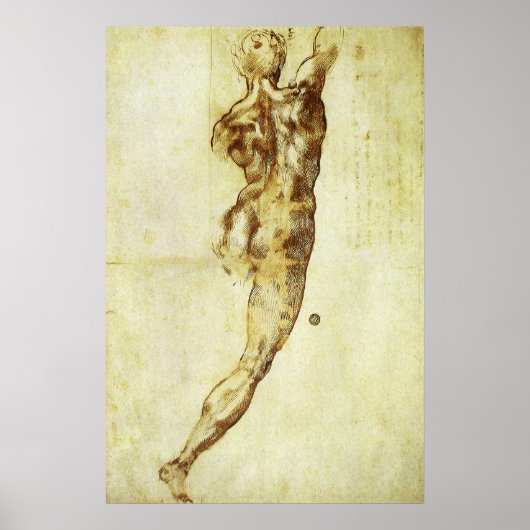 Studie voor de Slag bij Cascina van Michelangelo Poster (Voorkant)
