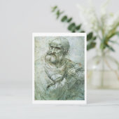 Studie voor een apostel van The Last Supper, c.149 Briefkaart (Staand voorkant)