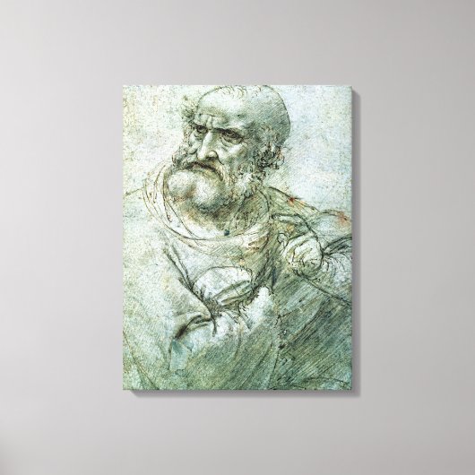 Studie voor een apostel van The Last Supper, c.149 Canvas Afdruk (Voorkant)