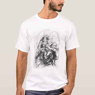 Studie voor een Madonna met een kat, c.1478-80 T-shirt