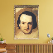 Studie voor een portret van Victor Hugo c.1836 Canvas Afdruk (Insitu (Woonkamer))