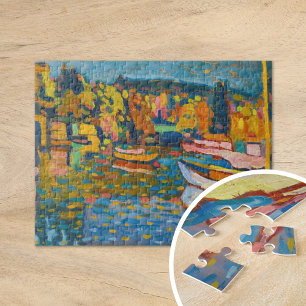 Studie voor Herfstlandschap met boten   Kandinsky Legpuzzel