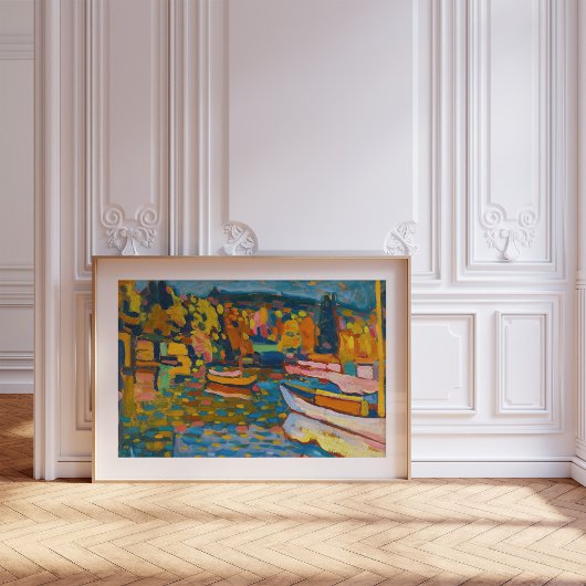 Studie voor Herfstlandschap met boten | Kandinsky Poster