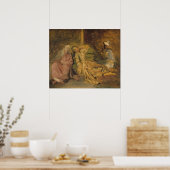 Studie voor het binnenland van een harem poster (Keuken)
