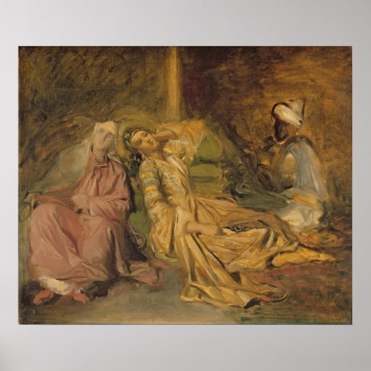Studie voor het binnenland van een harem poster (Voorkant)