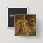 Studie voor het binnenland van een harem vierkante button 5,1 cm (Voorkant /achterkant)