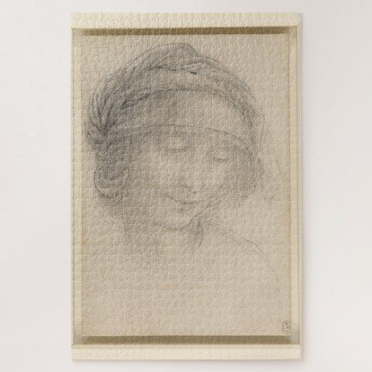 Studie voor het hoofd van Sint Anna:Leonardo da Vi Legpuzzel (Verticaal)